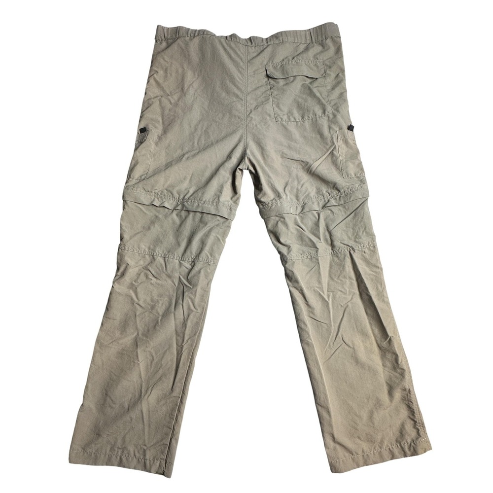 The North Face Pants Mens 37x28 Beige Hiking Convertible Cargo Adjustable Waist